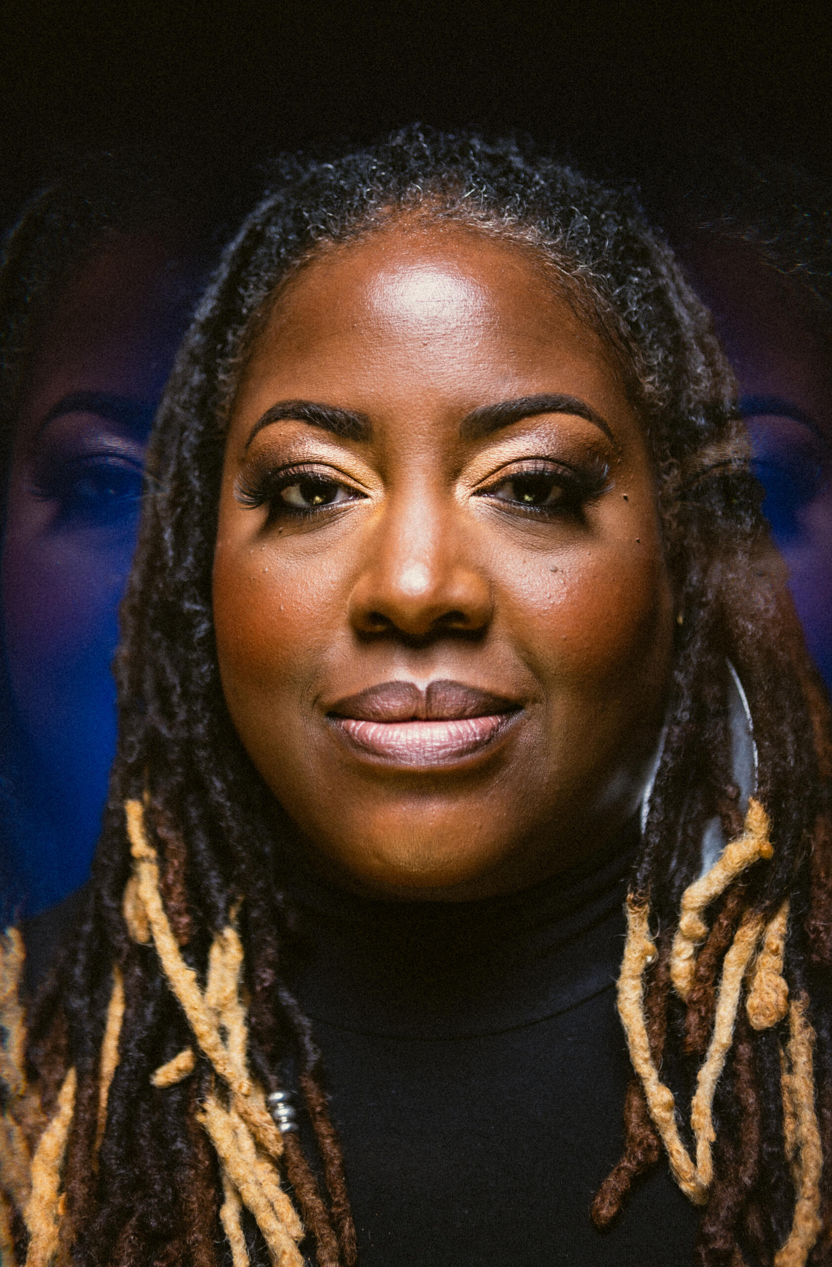 collage of photographs in gold frames